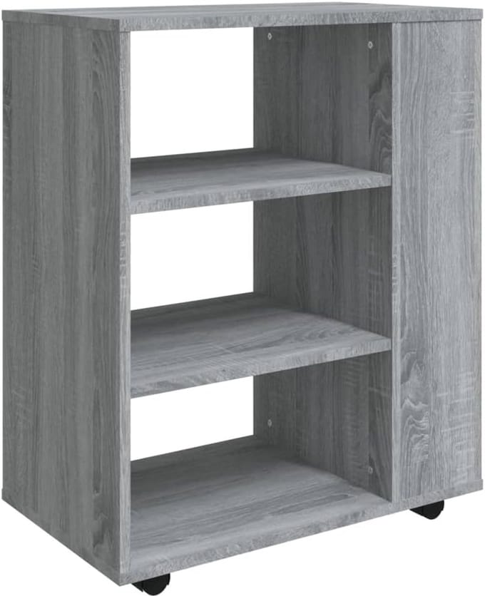 Mobiele Kast 60x35x75 cm van Bewerkt Hout - Perfect voor Documenten en Opbergruimte