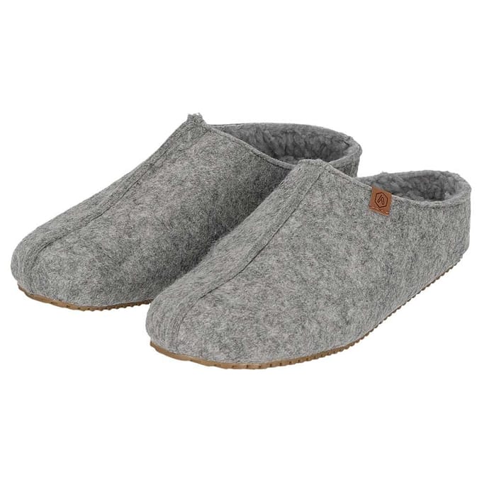 Morethansocks - Pantoffel heren met stevige zool - Grijs / 45/46