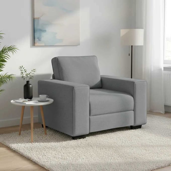vidaXL - Fauteuil - 100x77x82 - cm - stof - lichtgrijs