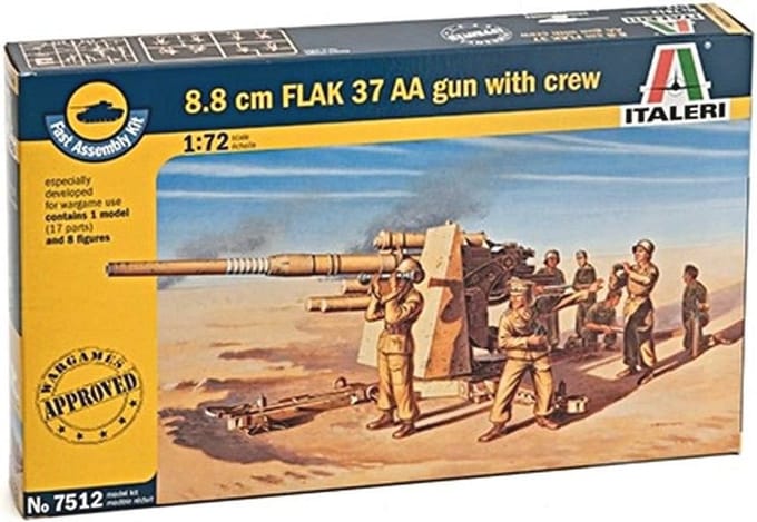 Vliegerafweerkanon 1:72 schaalmodel 37 AA, 8,8 cm