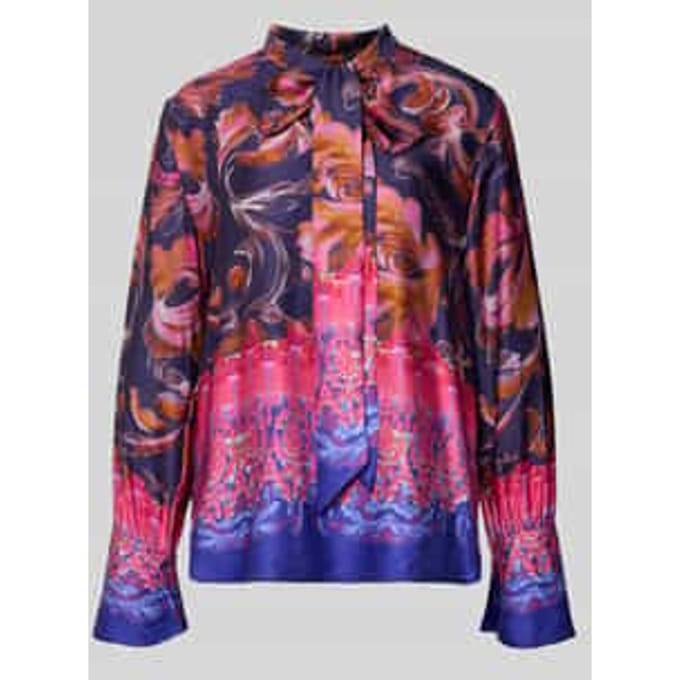 Regular fit blouse met strikdetail