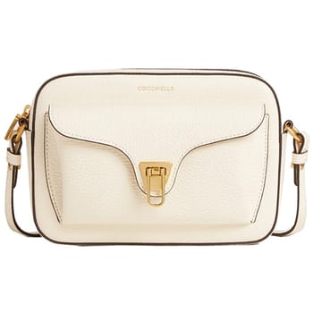 COCCINELLE Leren schoudertas Beat Soft Camera Bag Pearl crème