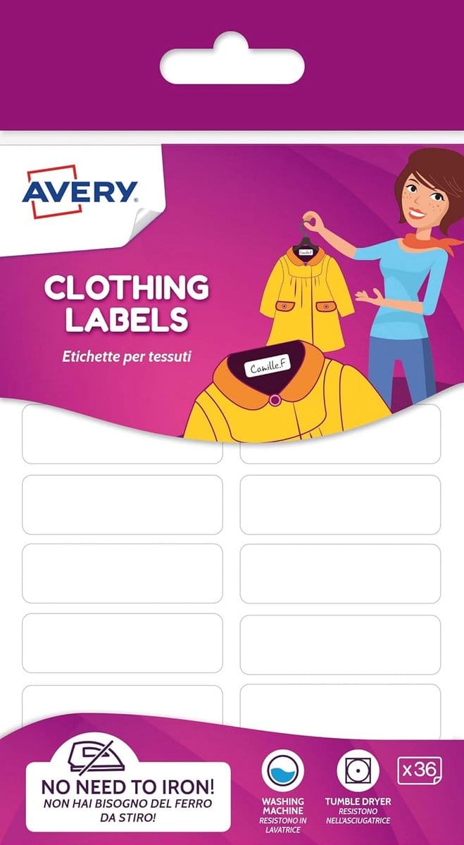 Strijkvrije Kledingetiketten voor Textiel - Naamlabels Wasbestendig