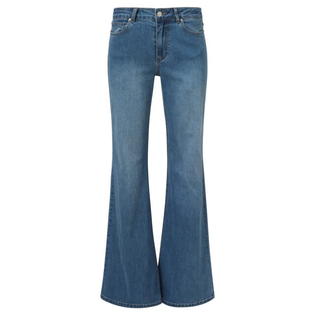 Smashed Lemon Mediumblauwe flared jeans |