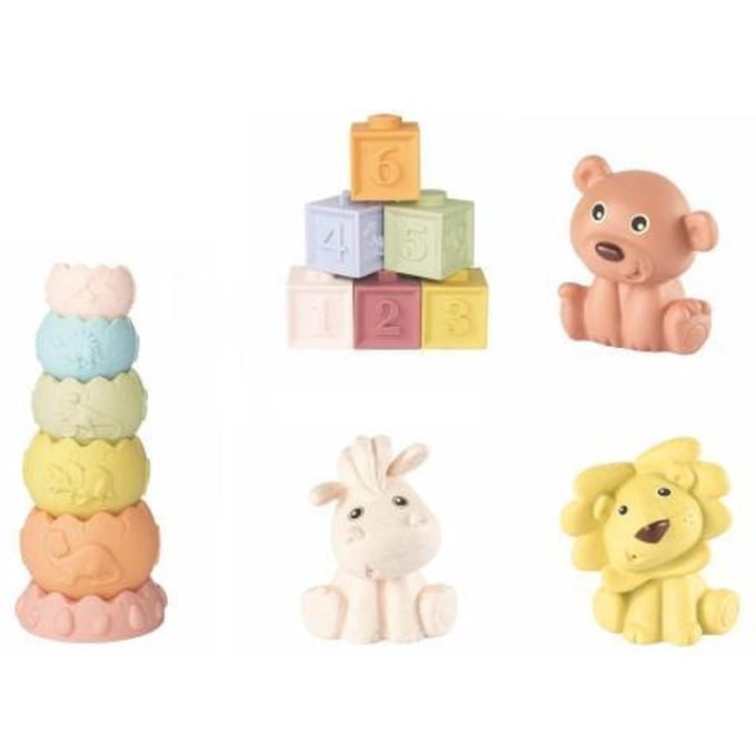 15-delige soft speelgoed set pastel kleuren Interactief speelgoed