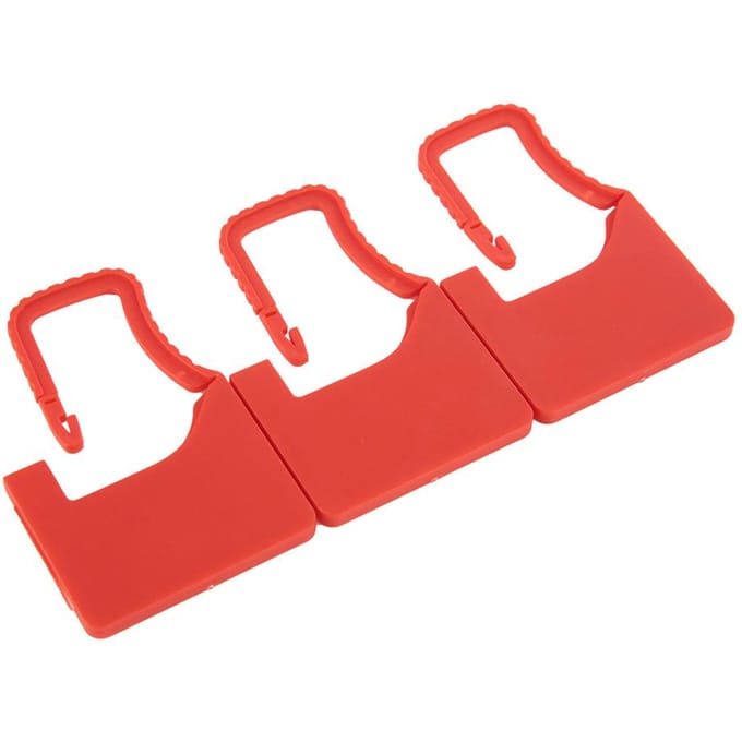 100 Stuks Plastic Sluiting Wegwerp Verzegeling Zelfsluitend Koffer Schoenen Tas Label Tag (Rood) Red red