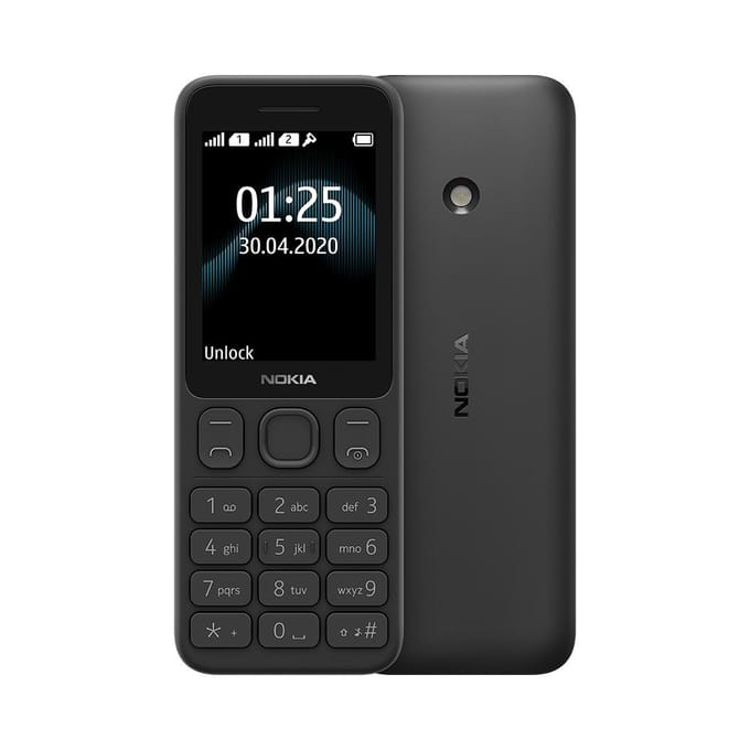 Nokia 125 d'origine reconditionné(2020) Téléphone mobile avec 1/2 SIM Simple Set noir
