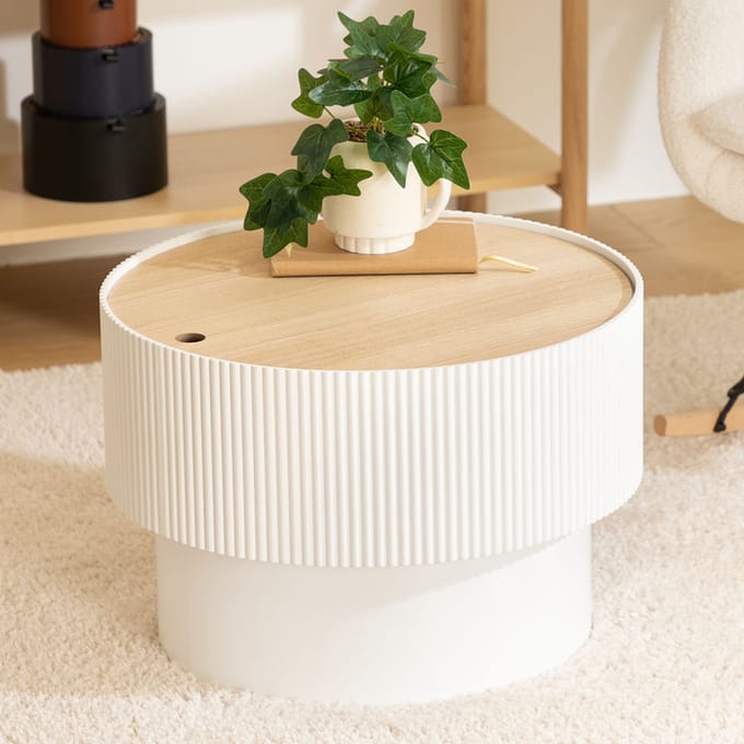 Eazy Living Bijzettafel Ø 55 cm Drancy Wit