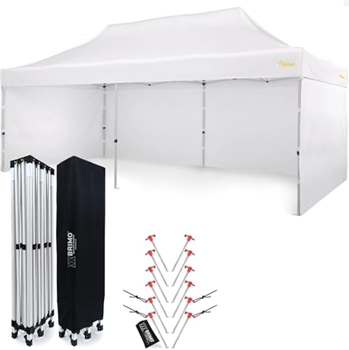 Waterdichte partytent 3x6 m met opvouwbaar ontwerp en sterke stabiliteit