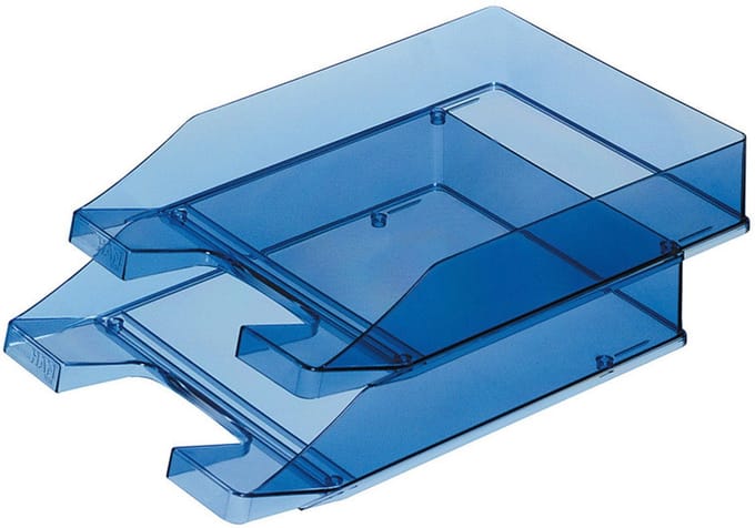 HAN brievenbak - KLASSIK - 255 x 348 x 65mm - transparant blauw - stapelbaar - HA-1026-X-26