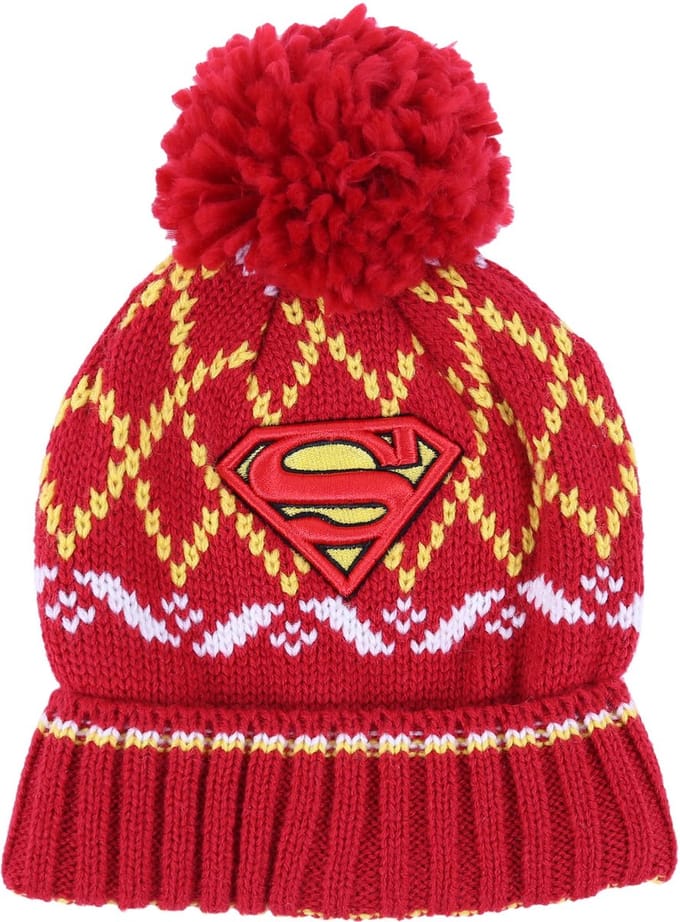 SUPERMAN - Rood-gele muts met pompon