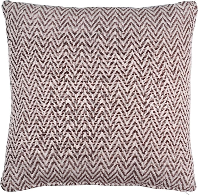 Linen & More - Sierkussen 'Zigzag' (45cm x 45cm, Cappuccino)