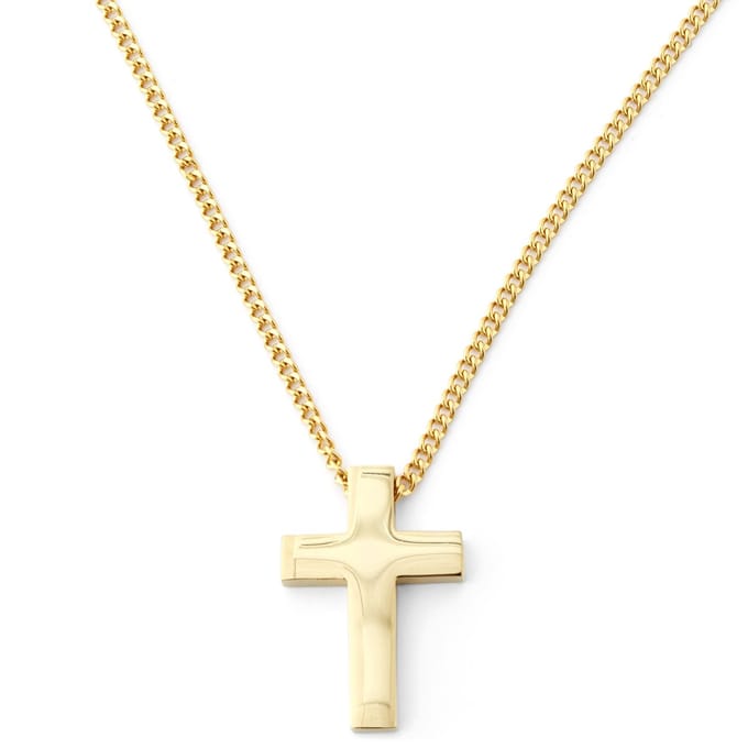 Goudkleurige Iconische Kruisketting van de Zoon