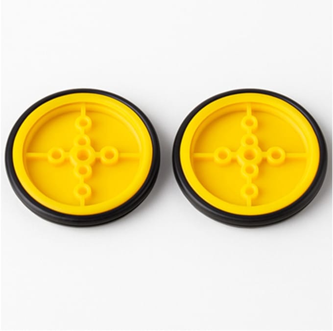 410 Rubber Wheel – Set van 2 – 41 mm Robotwielen met O-Ring