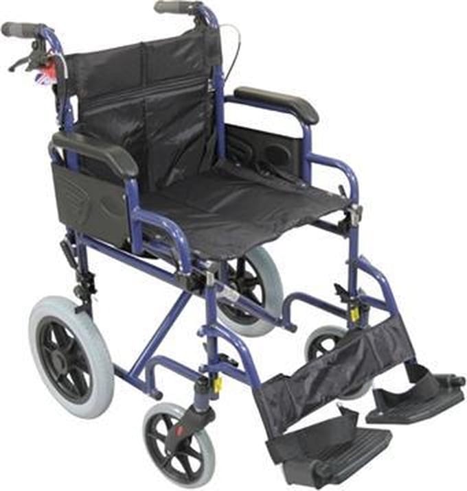 Aidapt Rolstoel - Opvouwbaar - Blauw