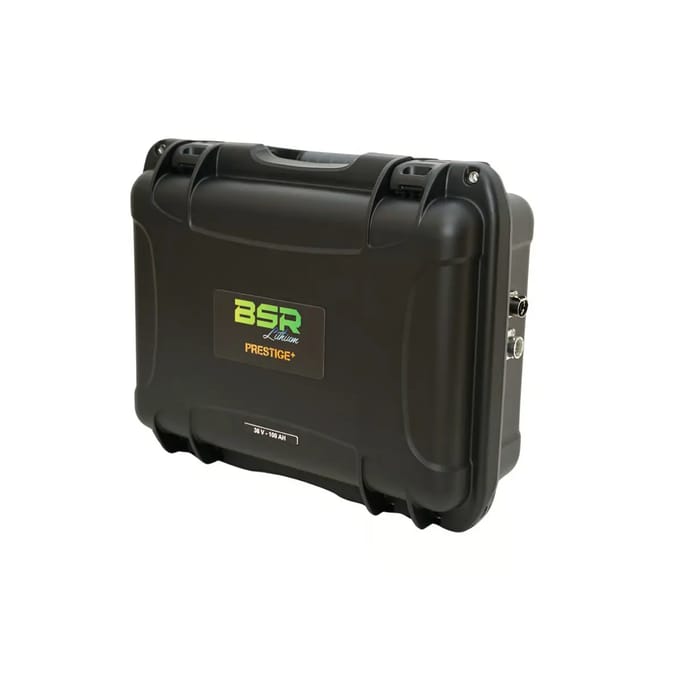 Lithium koffer plus lader plus sonde-aansluiting BSR Prestige lifePO4 36V/100Ah