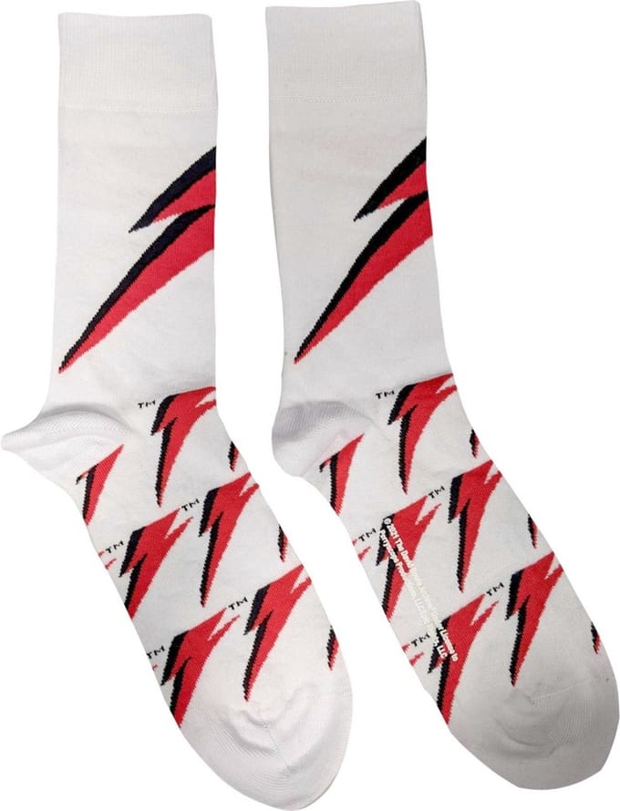 David Bowie - Flash Sokken - EU 40-45 - Wit