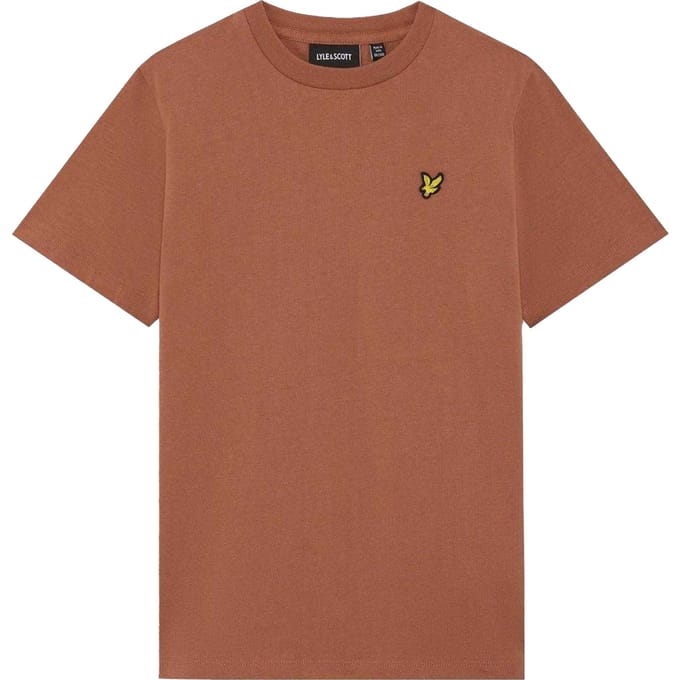 Lyle & Scott Geborduurd kinder/kinder Script T-shirt (Baksteen)