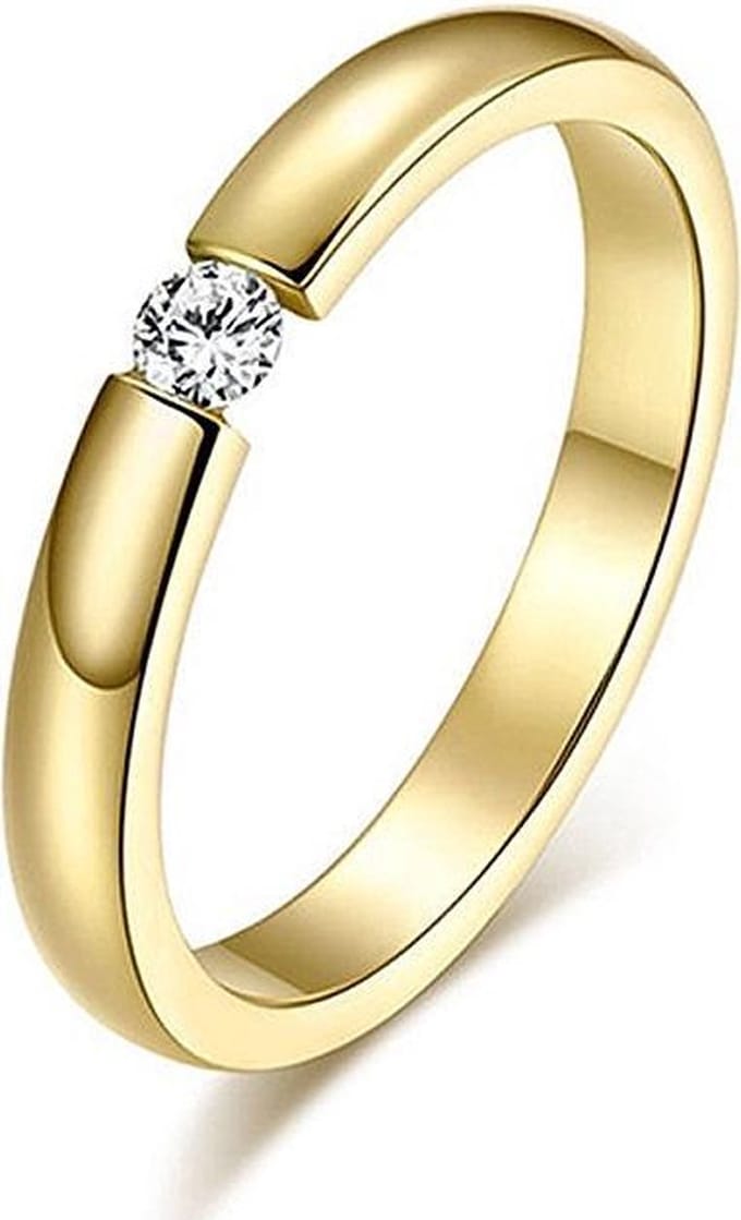 Montebello Ring Bactris - 316L Staal - Trouw - 3mm - Maat 56-17.8mm