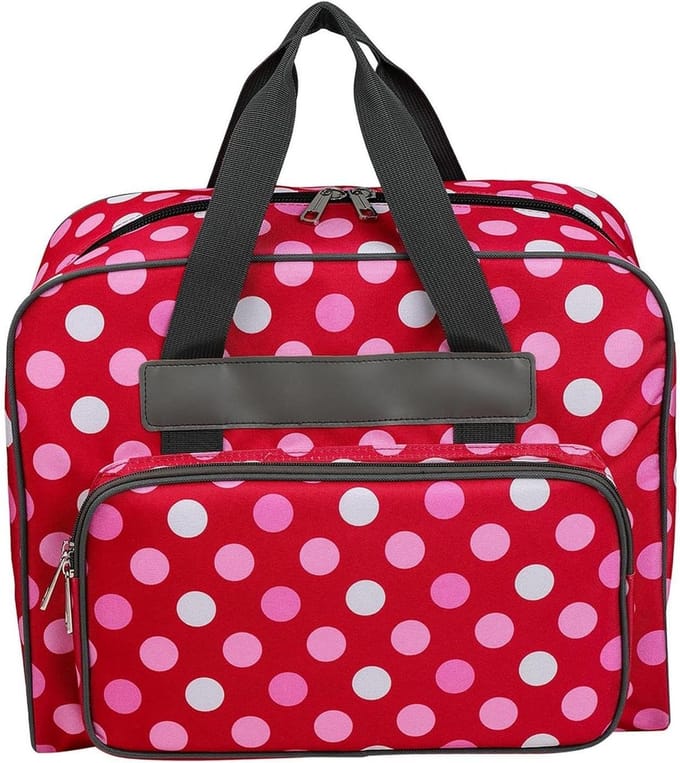 Naaimachine Tas - Opbergtas Machine - Naaispullen Opbergen - Grote Capaciteit - 48x24x31.8 cm - Rood