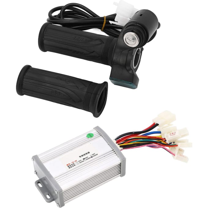 Fiets Motor Controller Kit 36V 800W Gashendel Vermogensweergave Stabiele Borstelmotor Controller voor DIY black