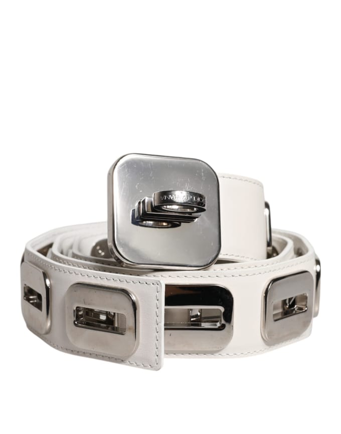 Metaalaccent Leren Riem