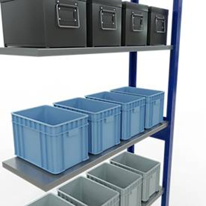 SCHULTE Lagertechnik - Insteeksysteem aanbouwrekken - 2500x1000x300 mm, type 150 kg