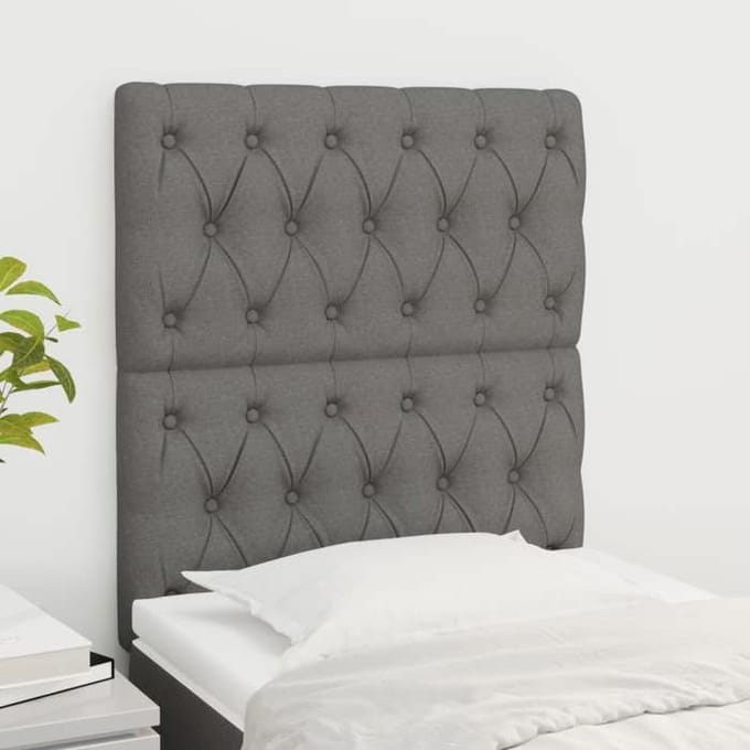 Hoofdbord - Maison Exclusive - Donkergrijs - Verstelbare hoogte 118/128 cm - Polyesterstof grijs