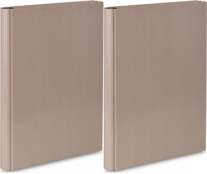 2x Map met Klep A4, 40mm, Klittenband, Donkerbeige