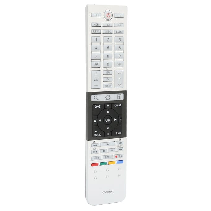 Universele Vervangende Afstandsbediening Compatibel voor Toshiba 4K UHD TV's CT 90430 CT 90429 CT 90427 CT 90428 CT 90444 white