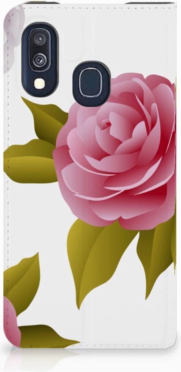 Book Case voor Samsung Galaxy A40 Smart Cover Roses