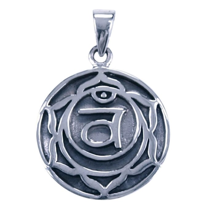 Zilveren Chakra Heiligbeen ketting hanger