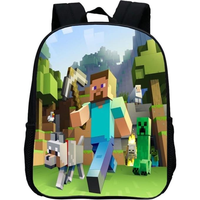 Bedrukte Kleuterschooltas, Cartoon Minecraft 12-Inch Rugzak, Licht En Casual 12inch backpack