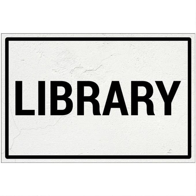 Library bord | Forex Re materiaal | 30 x 20 cm