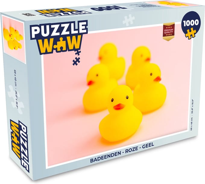 Puzzel Badeenden - Roze - Geel - Legpuzzel - Puzzel 1000 stukjes volwassenen