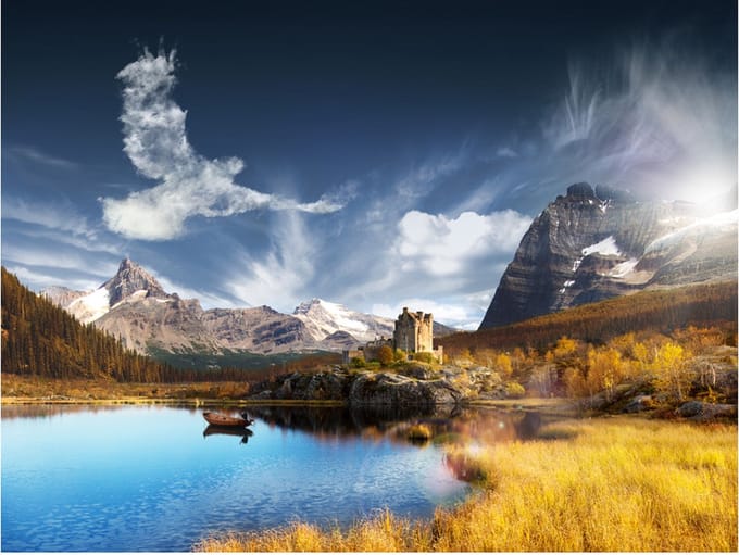 Fotobehang - Bird cloud.