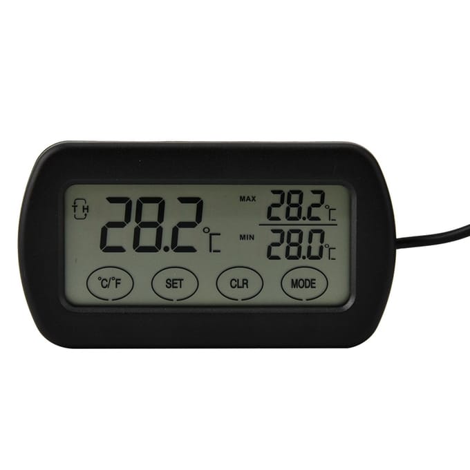 LCD Display Eierbroedmachine Reptielentank Digitale Thermometer Hygrometer black