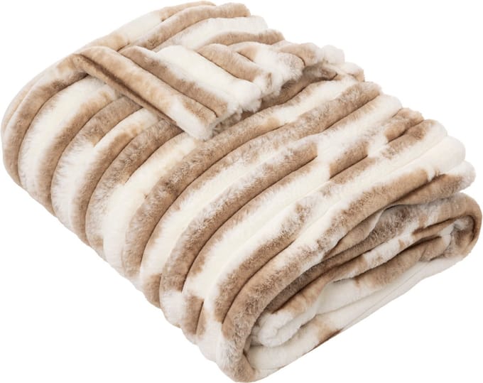 Fééric Lights and Christmas Plaid superzacht - 130x180cm - Beige/Wit