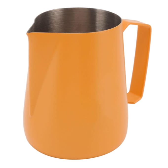 Pichet à lait 450 ml en acier inoxydable 304 pichet à vapeur pichet mousseur à lait pour café orange