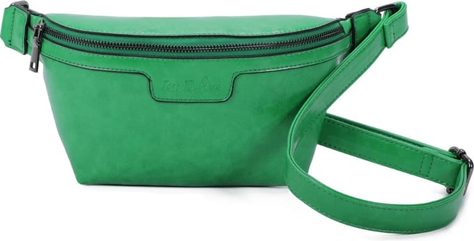 Ines Delaure - Crossbody heuptas bumbag - glossy groen