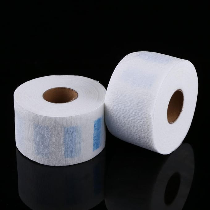 5-delige Set Witte Wegwerp Nekbedekking Papieren Rollen Haar Knipaccessoire Kappersgereedschap white
