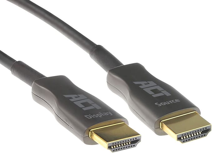 ACT HDMI Glasvezel kabel – 4K@30Hz - Active Optical Cable (AOC) – 18Gbps – HDMI kabel 10 meter – AK4117