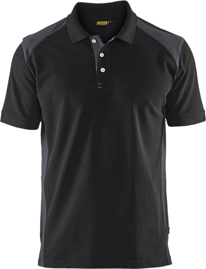 Blaklader Poloshirt piqué 3324-1050 - Zwart/Medium grijs - S