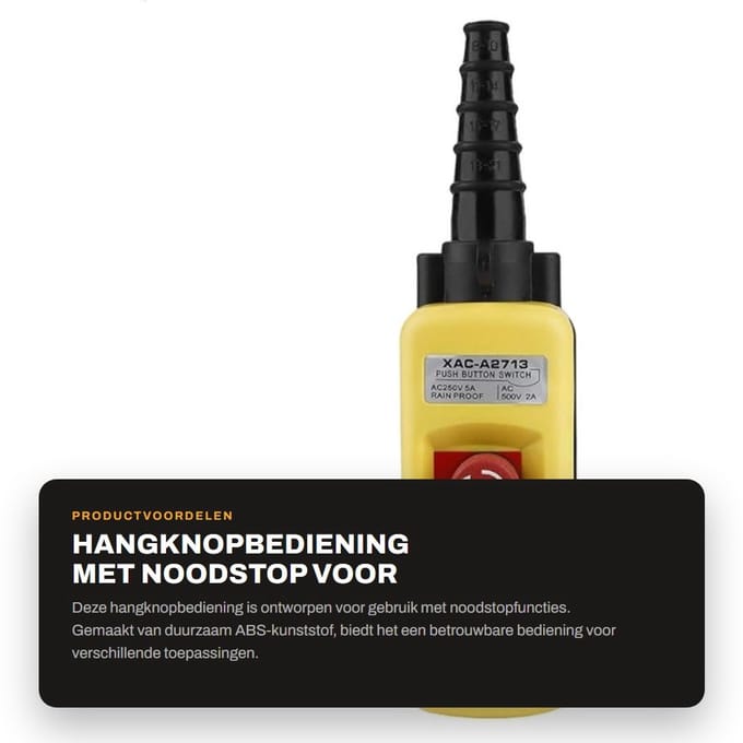 Dailygoods - Hangknopbediening met Noodstop voor Efficiënt Gebruik