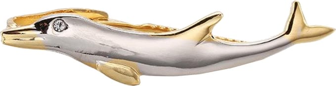 Fako Bijoux® - Dasspeld - Exclusive - Dolfijn - 59mm - Goudkleurig