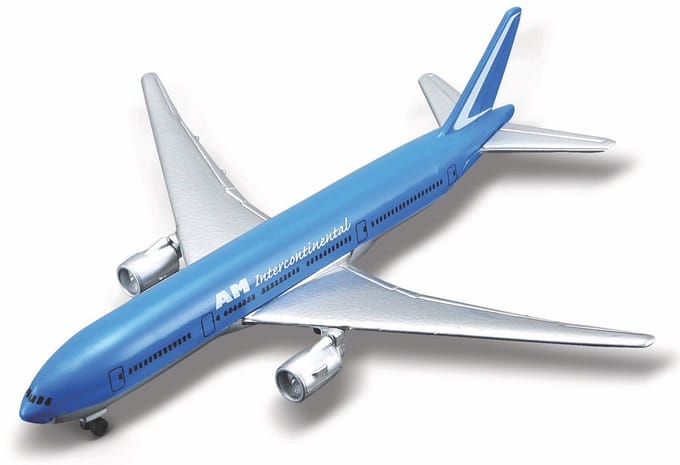 Maisto Boeing 777-200 - Modelauto - Schaal 1:300 - Blauw/Zilver