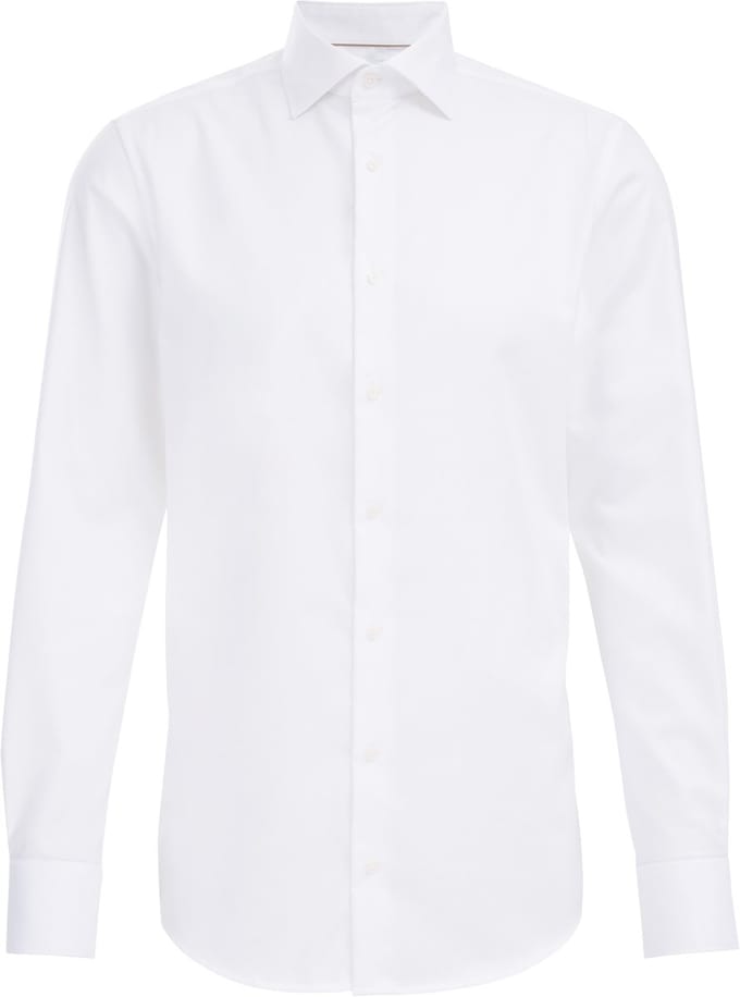 WE Fashion Heren Premium slim fit overhemd van katoen