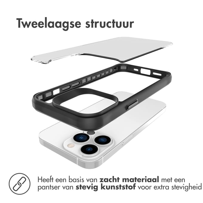 imoshion Hoesje - Geschikt voor Apple iPhone 13 Pro Max - Hybrid Case - Zwart