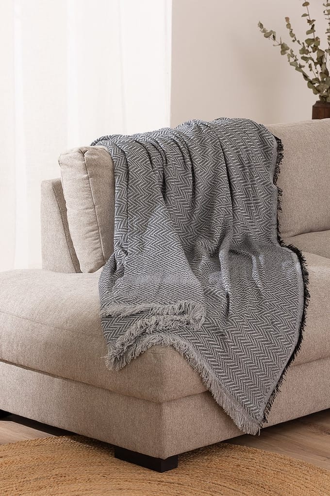 Belmarti Kenya plaid 180 x 260 cm - donkergrijs