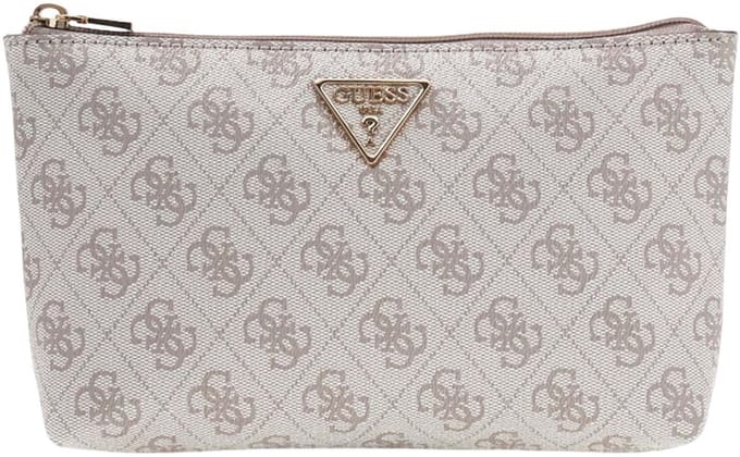 GUESS accessoiretas Laurel II Wristlet Pouch Dark Taupe Logo